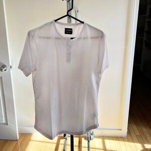 Cuts Clothing Short Sleeve Henley - White